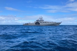 EN IMAGES. Le patrouilleur Jean-Tranape accoste à Nouméa et renforce la surveillance des eaux calédoniennes