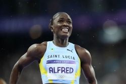 La sprinteuse sainte-lucienne Julien Alfred enflamme la piste de Monaco 