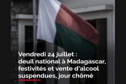 Madagascar : ce vendredi déclaré journée de deuil national chômée et payée en hommage aux victimes d'enlèvements