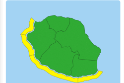 Vigilance jaune vagues-submersion sur le littoral sud-ouest de La Réunion ce lundi matin