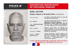 Disparition inquiétante : la police recherche Didier Jactar, disparu depuis le 20 juillet