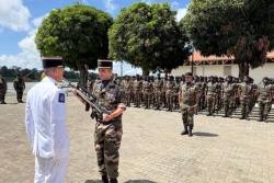 Le capitaine Foucauld prend le commandement de la CFP3 du RSMA à Mana