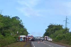 Circulation bloquée sur la RN1 à la suite d’un accident de la route