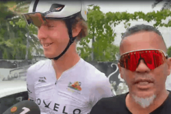INSOLITE. Tour cycliste de La Réunion 2026 : Victime d'une panne, Solal Bénetière a terminé sa course sur un vélo emprunté à un spectateur