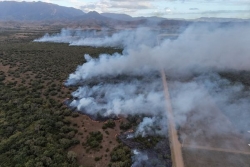  Pouembout : un important feu de brousse a menacé des habitations 