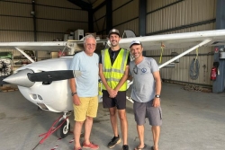 Premier lâcher en solo d’un élève de l’aéroclub Jacques Brel de Hiva Oa