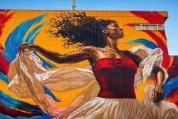 « La plus grande fresque murale de Guyane »  se dévoile à Cayenne