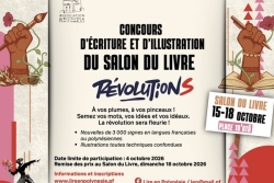 Salon du Livre de Tahiti 2026 : concours d'écriture et d'illustration sur le thème « Révolutions » ouvert jusqu'au 4 octobre