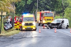 Deux blessés dans un accident à Capesterre Belle-Eau, la circulation coupée dans les deux sens