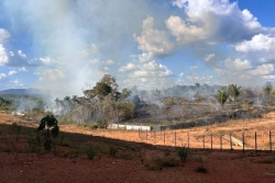 Incendie de savane aux abords du lycée de Maripasoula : les flammes atteignent le grillage, quelque 200 élèves maintenus dehors
