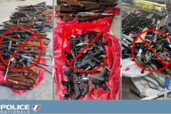 Plus de 2200 armes détruites par la police nationale de Guadeloupe