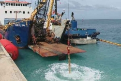 Futuna : les travaux du quai de Leava reprennent après plusieurs jours de blocage