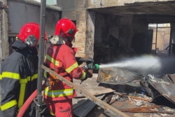 Une maison détruite par un incendie à Terre Sainte