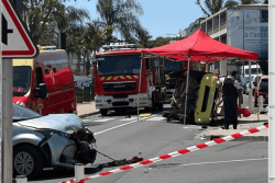 Nouméa : un pompier blessé dans une collision au Faubourg-Blanchot