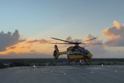 Nouveau CHU de Guadeloupe : le Dragon 971 inaugure l'hélistation de Belle-Plaine