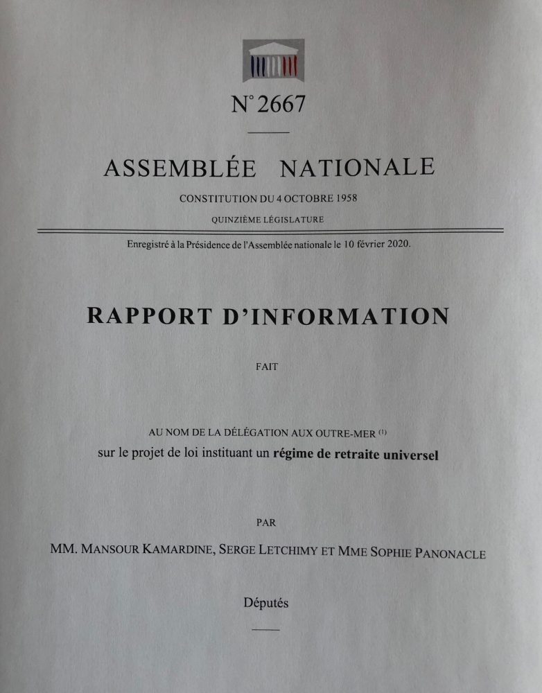 Rapport d'information sur le projet de loi instituant un régime de retraite universel effets en outre-mer